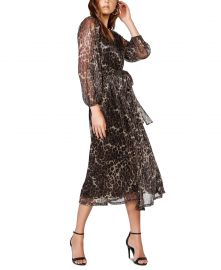 Bardot Leopard-Print Pleated Chiffon Dress   Reviews - Dresses - Women - Macy s at Macys